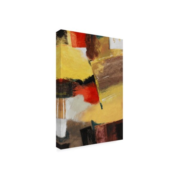 Pablo Esteban 'Red Black Yellow Abstract' Canvas Art,22x32